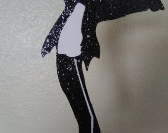 Decorazioni Torta Compleanno Michael Jackson - Set 7 Topper + Collana Theme King Of Pop - Foto 13