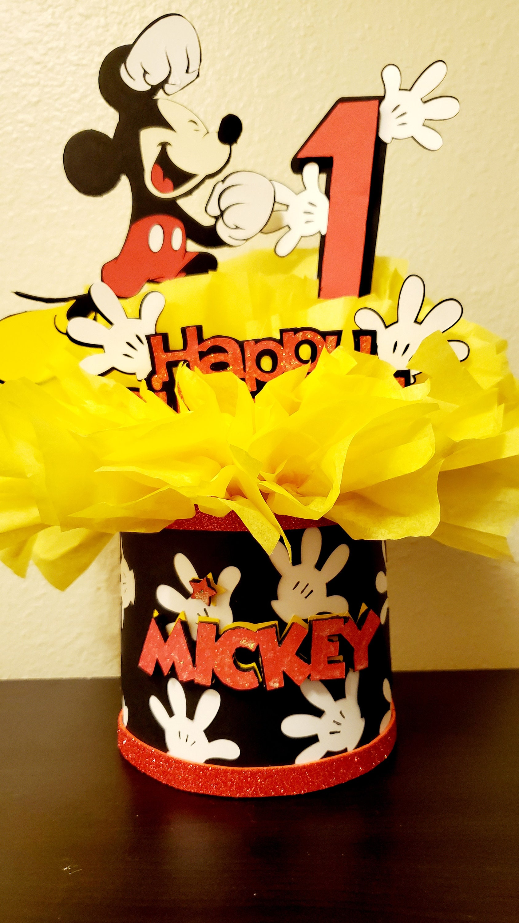 Mickey Mouse Birthday Centerpiece Mickey Party Decoration Etsy UK