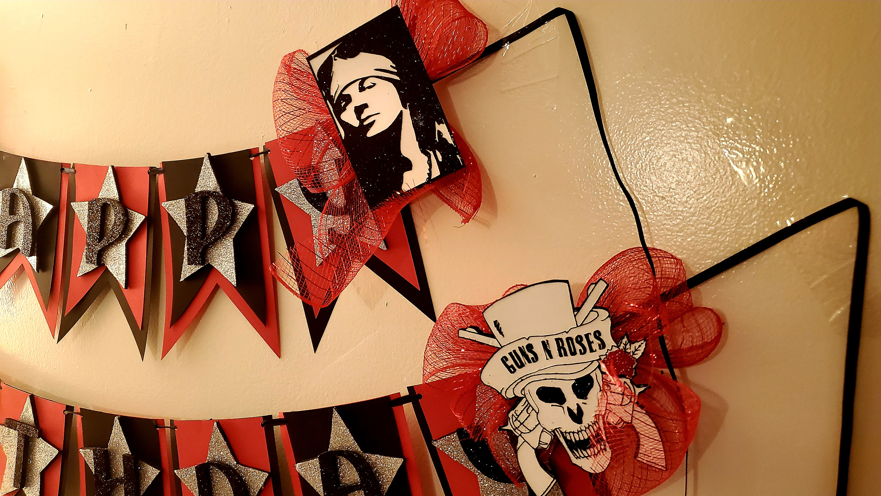 Guns N Roses Happy Birthday Banner Axl Rose Slash Birthday | Etsy