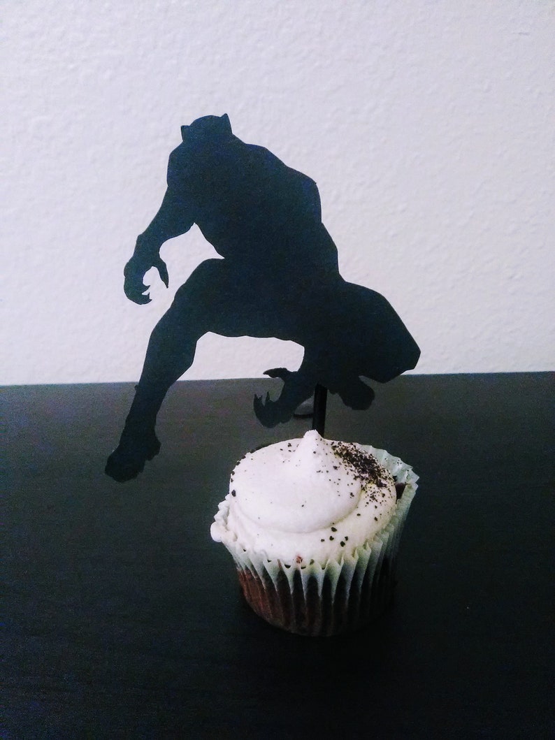 Black Panther Cupcake Toppers the Avengers Party Black | Etsy