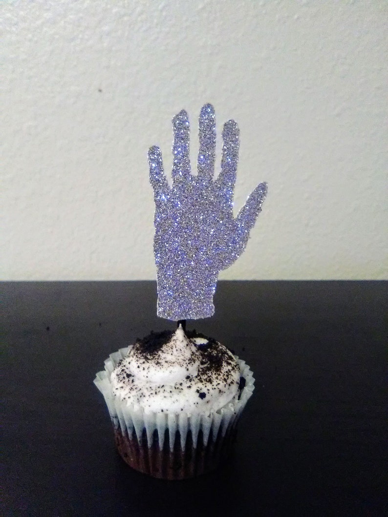 Michael Jackson Birthday King of Pop MJ Party Decoration Michael Jackson Cupcake Toppers Cupcake Toppers 1 dozen toppers in a set
