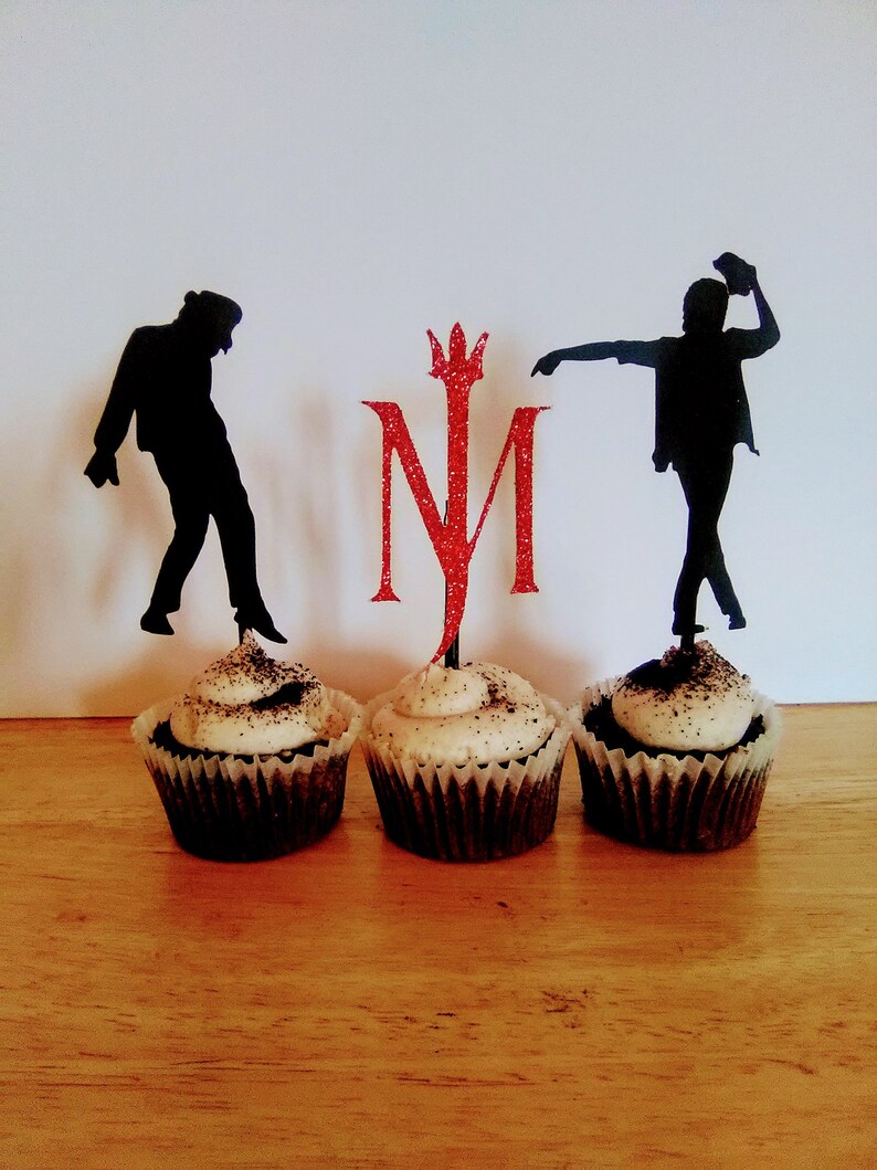 Michael Jackson Cupcake Toppers MJ Party Decoration Michael Etsy