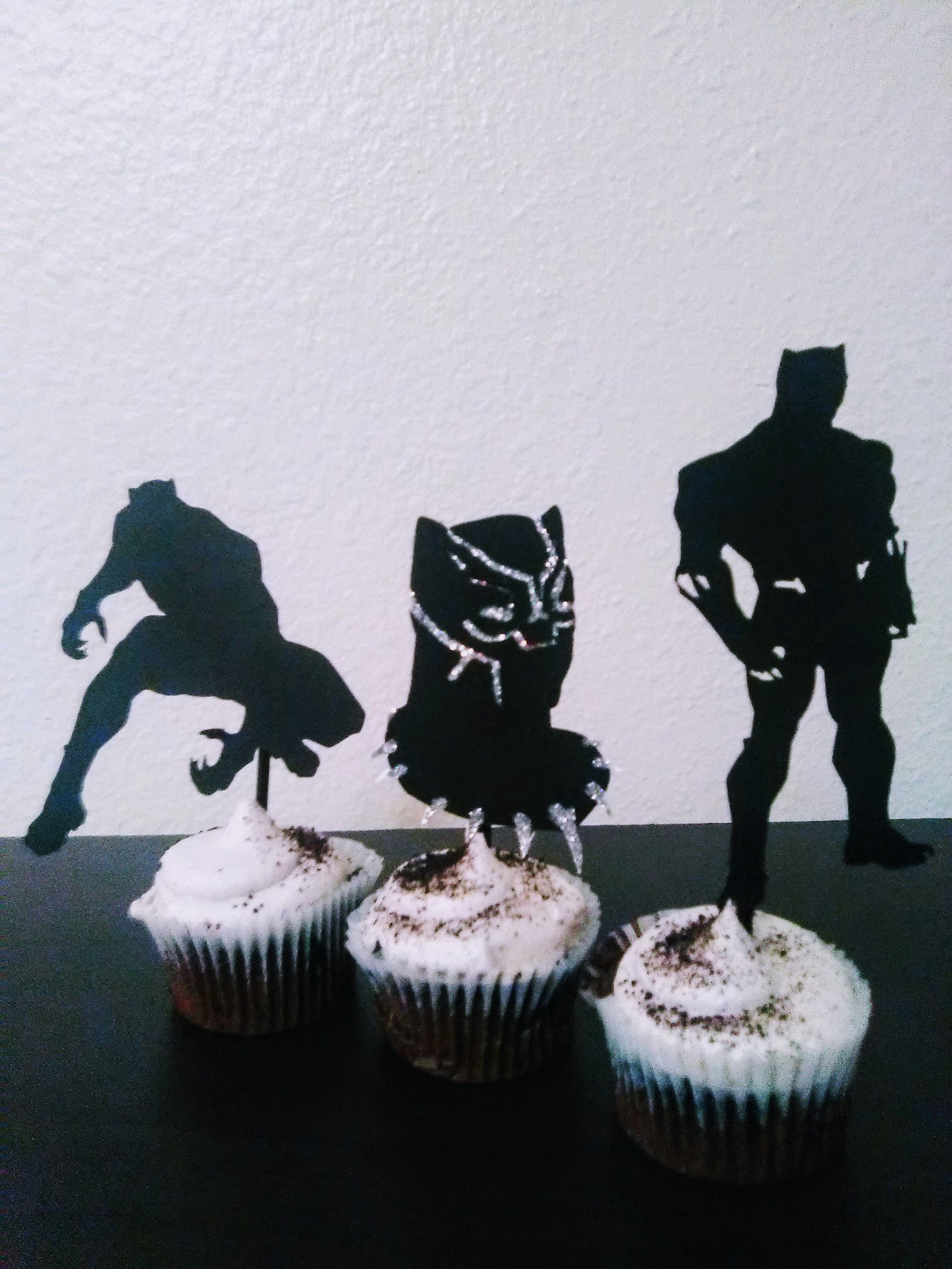 Black Panther Cupcake Toppers the Avengers Party Black | Etsy