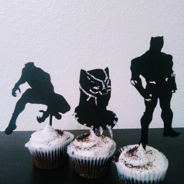 Black Panther Cupcake Topper - Etsy