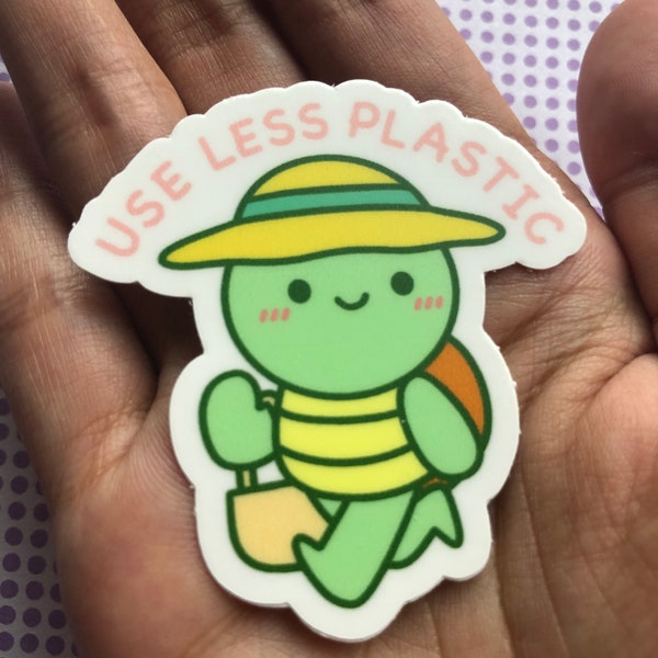 Recycle Eco Friendly Turtle sticker, save the turtles, hydroflask sticker