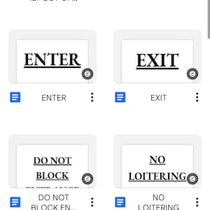 Printable Signs! printable download! Multiple letter size everyday basic signs. Caution, do not enter, enter, exit, exit only, etc