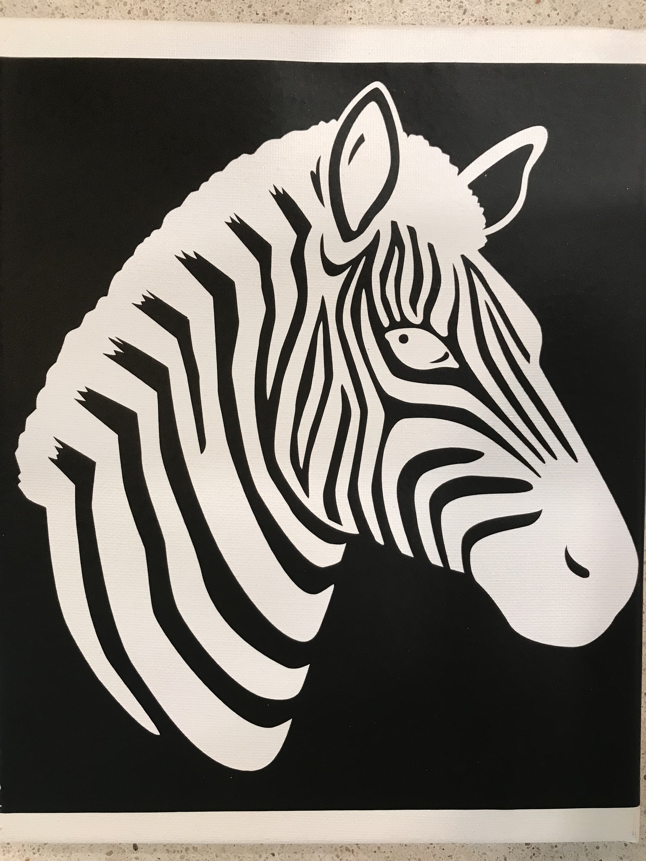Zebra Art Project Doityourself Painting Kid's Craft Etsy