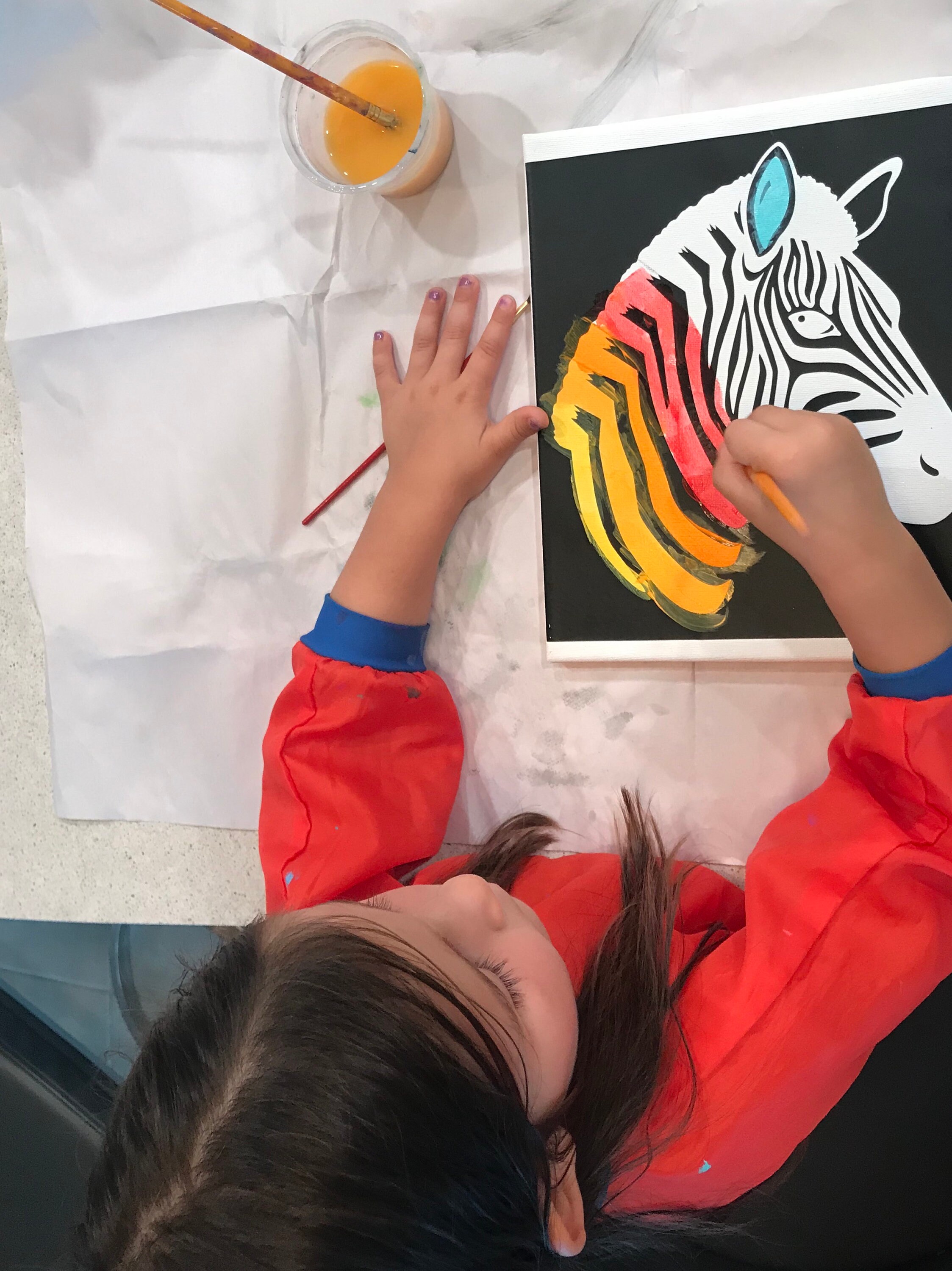 Zebra Art Project Doityourself Painting Kid's Craft Etsy