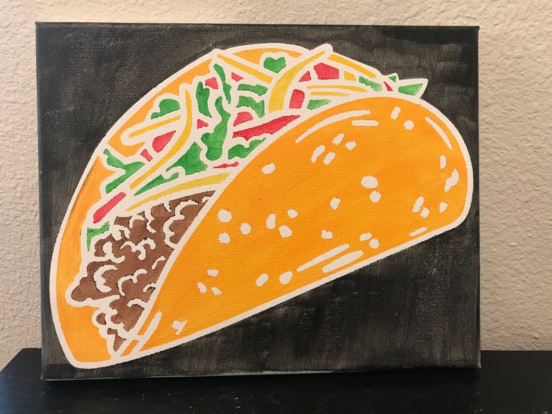 Kid's Craft Kit Taco Art Project DoItYourself Etsy