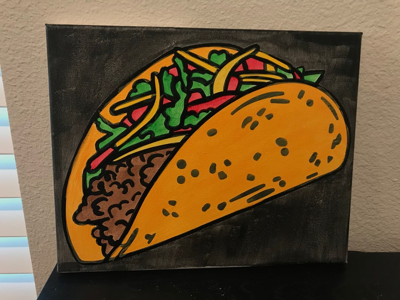 Kid's Craft Kit Taco Art Project DoItYourself Etsy