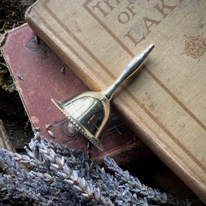 Small Silver Altar Bell: Witchcraft Tool, Cleansing Hand Bell