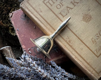 Small Silver Altar Bell: Witchcraft Tool, Cleansing Hand Bell