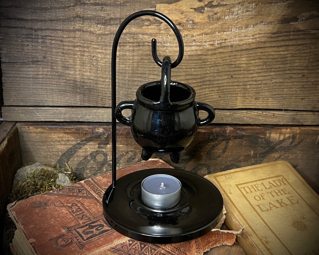 Hanging Cauldron Candle Holder Oil Diffuser Ceramic Tealight Etsy