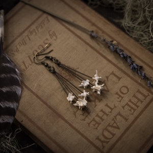 Rattlesnake Vertebrae Earrings: Antique Brass Bone Jewelry, Vulture Culture