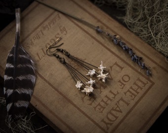 Rattlesnake Vertebrae Earrings: Antique Brass Bone Jewelry, Vulture Culture
