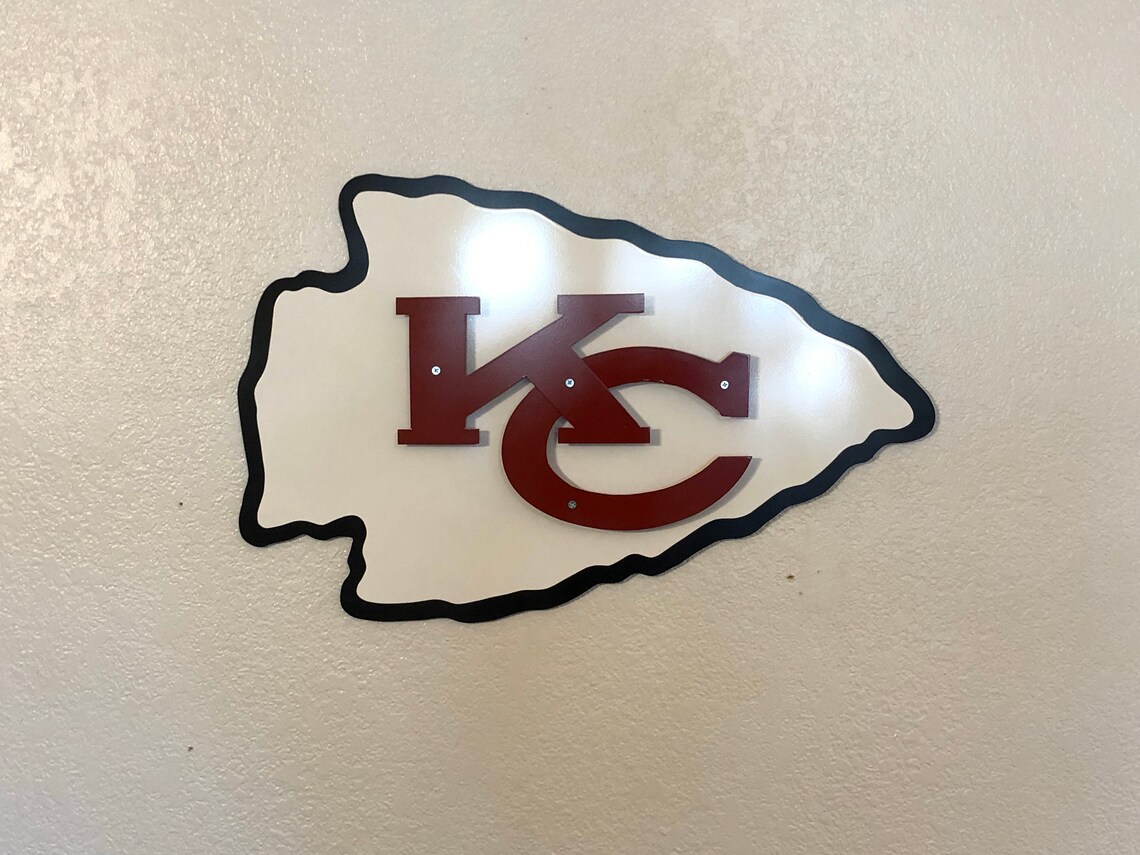 Kansas City Chiefs Layered Metal Art Piece Etsy
