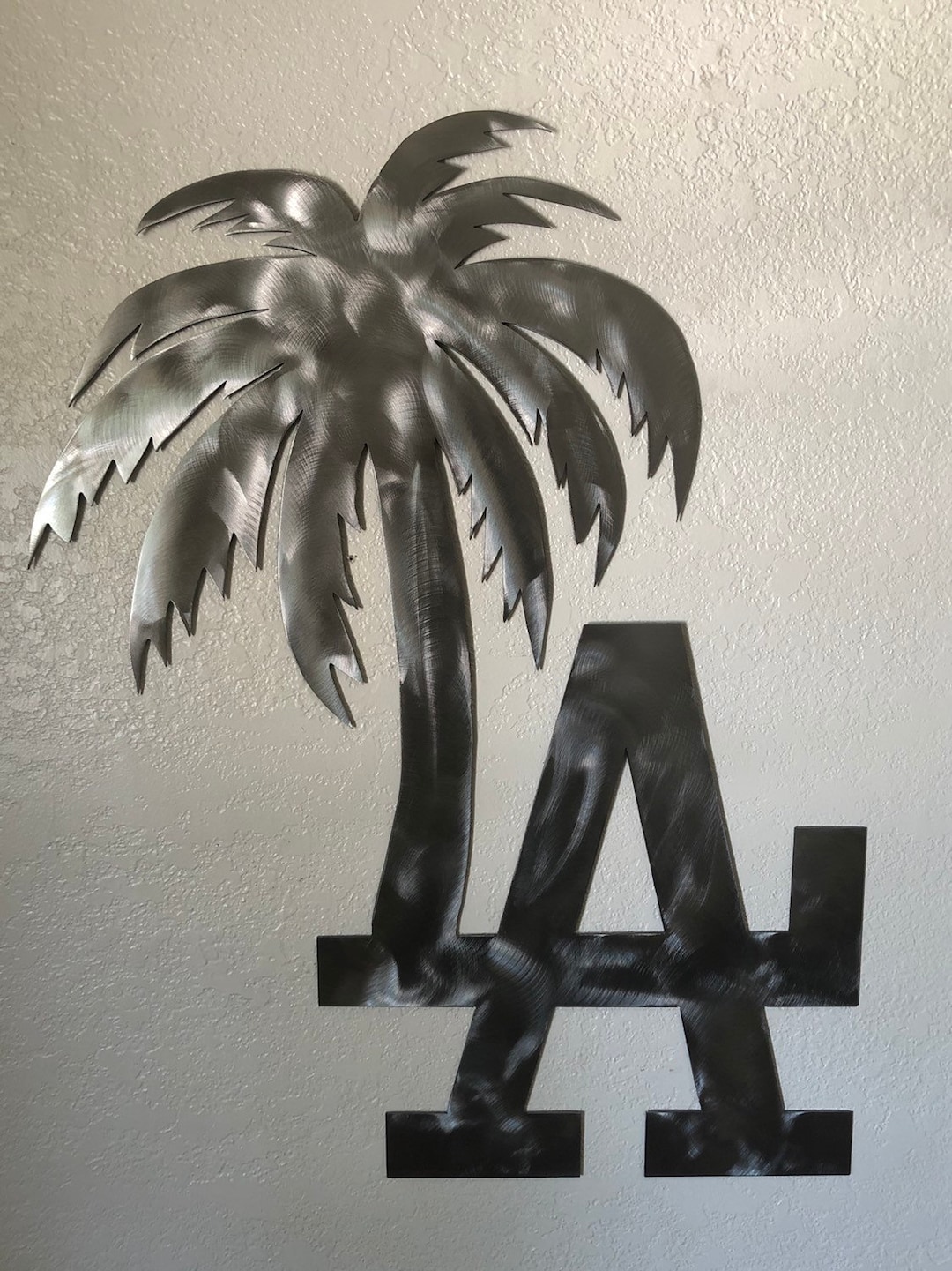 Los Angeles la Dodgers Logo Palm Tree Metal Cutout Etsy
