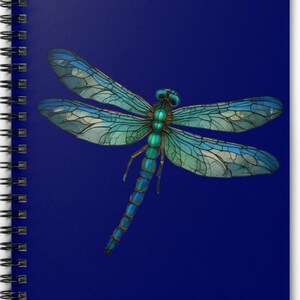 Gorgeous, Beautiful Dragonfly! 6&quot; x 8&quot; Spiral Notebook - Ruled Line 11women EXCLUSIVE!  Image from original design by TJ Shumway!