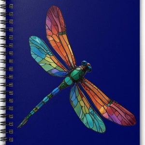 Gorgeous, Beautiful Dragonfly! 6&quot; x 8&quot; Spiral Notebook - Ruled Line 11women EXCLUSIVE!  Image from original design by TJ Shumway!