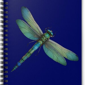 Gorgeous, Beautiful Dragonfly! 6&quot; x 8&quot; Spiral Notebook - Ruled Line 11women EXCLUSIVE!  Image from original design by TJ Shumway!