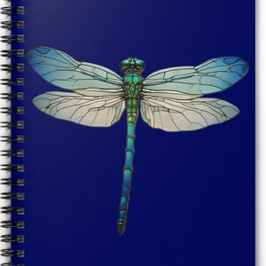 Gorgeous, Beautiful Dragonfly! 6&quot; x 8&quot; Spiral Notebook - Ruled Line 11women EXCLUSIVE!  Image from original design by TJ Shumway!