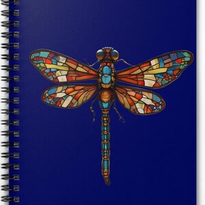Gorgeous, Beautiful Dragonfly! 6&quot; x 8&quot; Spiral Notebook - Ruled Line 11women EXCLUSIVE!  Image from original design by TJ Shumway!