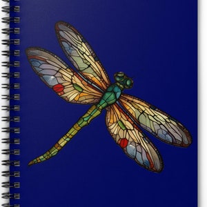 Gorgeous, Beautiful Dragonfly! 6&quot; x 8&quot; Spiral Notebook - Ruled Line 11women EXCLUSIVE!  Image from original design by TJ Shumway!