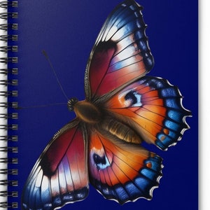 Gorgeous Butterfly! 6&quot; x 8&quot; Spiral Notebook - Ruled Line 11women EXCLUSIVE!  Image from original design by TJ Shumway!