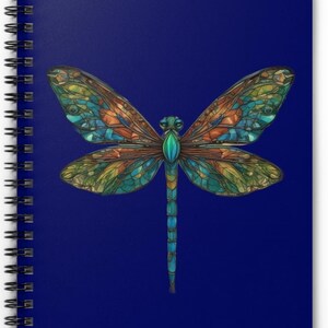 Gorgeous Dragonfly! 6&quot; x 8&quot; Spiral Notebook - Ruled Line 11women EXCLUSIVE!  Image from original design by TJ Shumway!