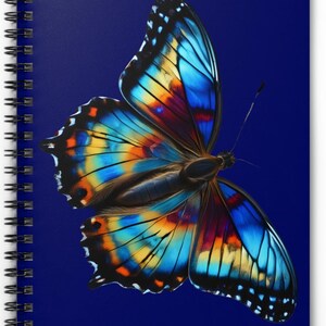 Gorgeous Butterfly! 6&quot; x 8&quot; Spiral Notebook - Ruled Line 11women EXCLUSIVE!  Image from original design by TJ Shumway!