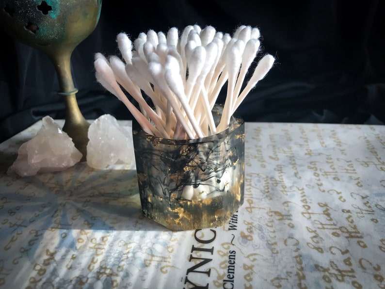 Translucent Qtip Holder Qtip Dispenser Black Smoke & Etsy UK