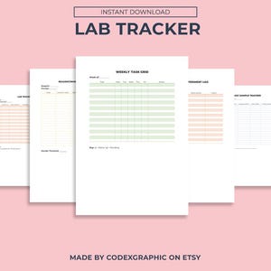 Lab Tracker, Laborergebnis-Tracker, Labortestergebnisse, Verlauf von Bluttests, Bluttest, POTS-System-Überwachung, Wort bearbeitbar druckbar