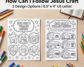 How Can I Follow Jesus Craft, Sunday School Activity, armor of god (Digital Download)