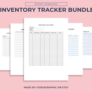 Inventory Tracker Bundle: Business Inventory List (Digital Download)