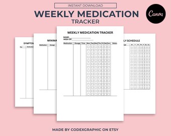 Weekly Medication Tracker: Printable Pill & Supplement Schedule (Digital Download)
