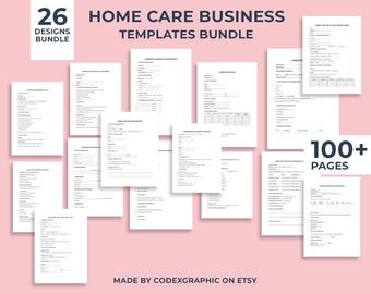 Home Care Business Forms Bundle: Editable Agency Templates (Word, Canva, Google Docs)