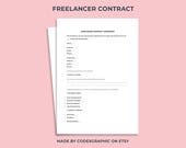 Freelancer Contract Template MS Word – Editable Legal Freelance Agreement & Services Contractor PDF Document