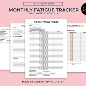 Tracker mensile della stanchezza, pianificatore del benessere, mancanza di energia, gestione della stanchezza, sempre assonnato, stanchezza costante, stanco tutto il tempo, salute