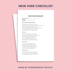 New Hire Checklist Template: Employee Onboarding Forms (Word, PDF)