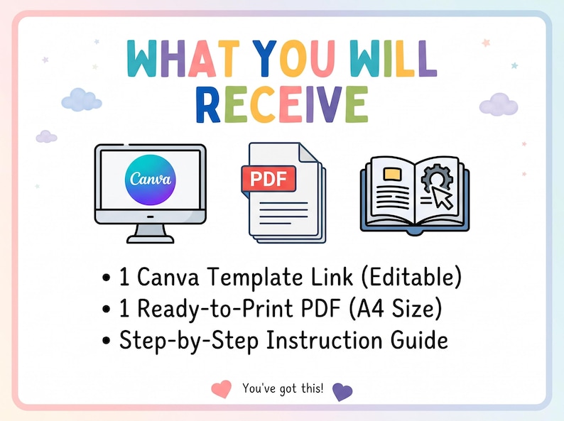 Kids chore chart template and morning bedtime routine checklist mockup on a refrigerator. This colorful visual responsibility chart for toddlers and kids is size A4, fully editable in Canva, and available as an instant digital download printable PDF to track daily habit schedules.