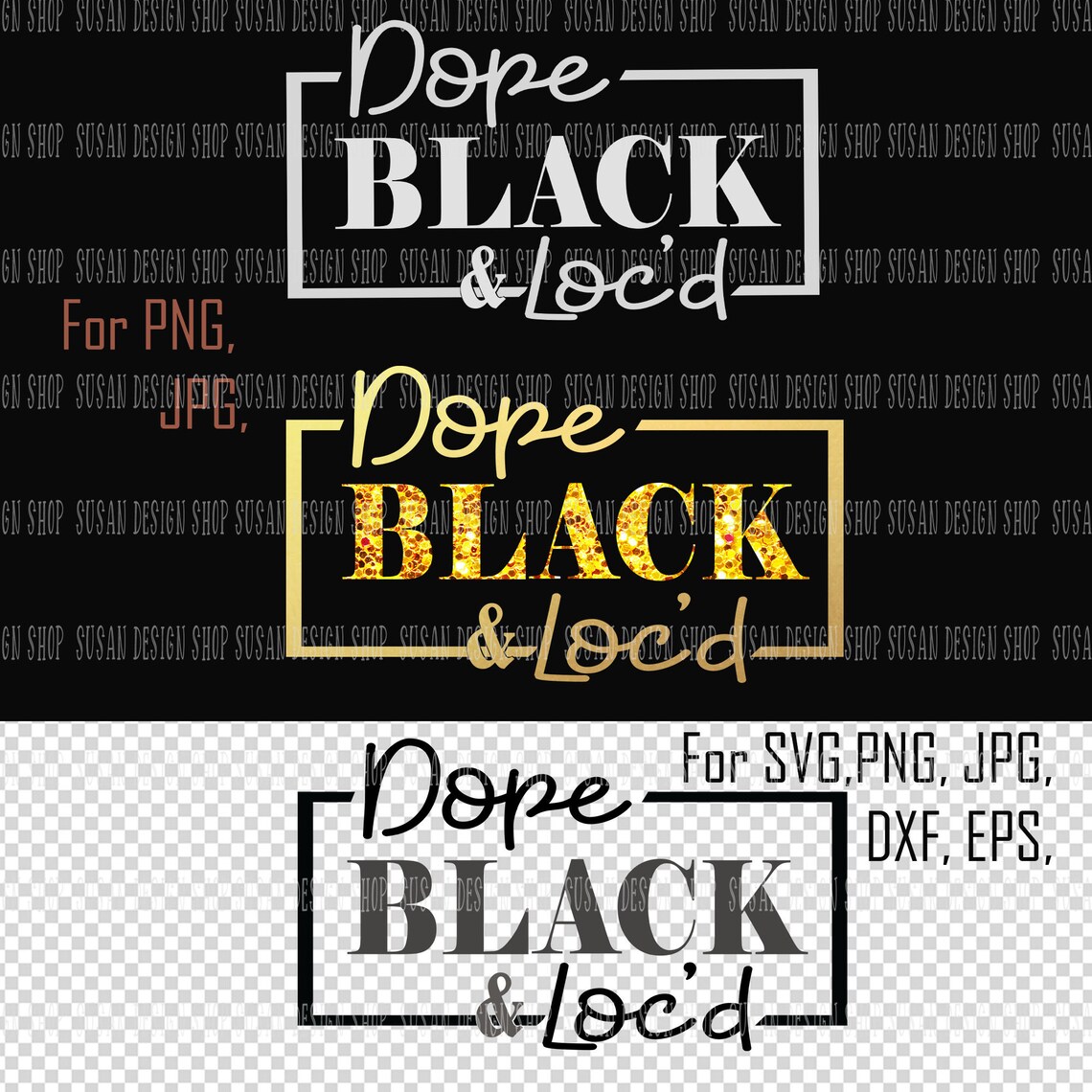 Locs svg Dope Black and Loc'd svg bundle dreads quotes | Etsy