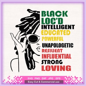 Black woman loc'd svg, Locs Svg, Black girl magic, Loc svg, Dreadlock svg, Melanin svg cutting file for Cricut Silhouette Tshirt mug tumbler