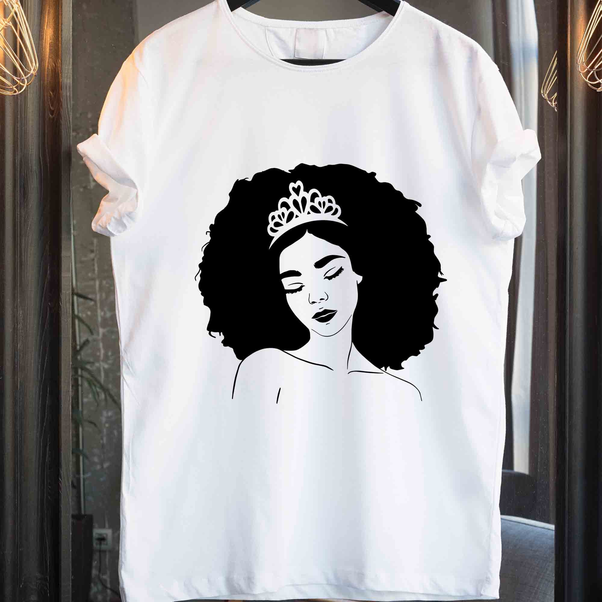Afro Girl With Crown SVG Bundle Black Queen Crown Natural Etsy Ireland