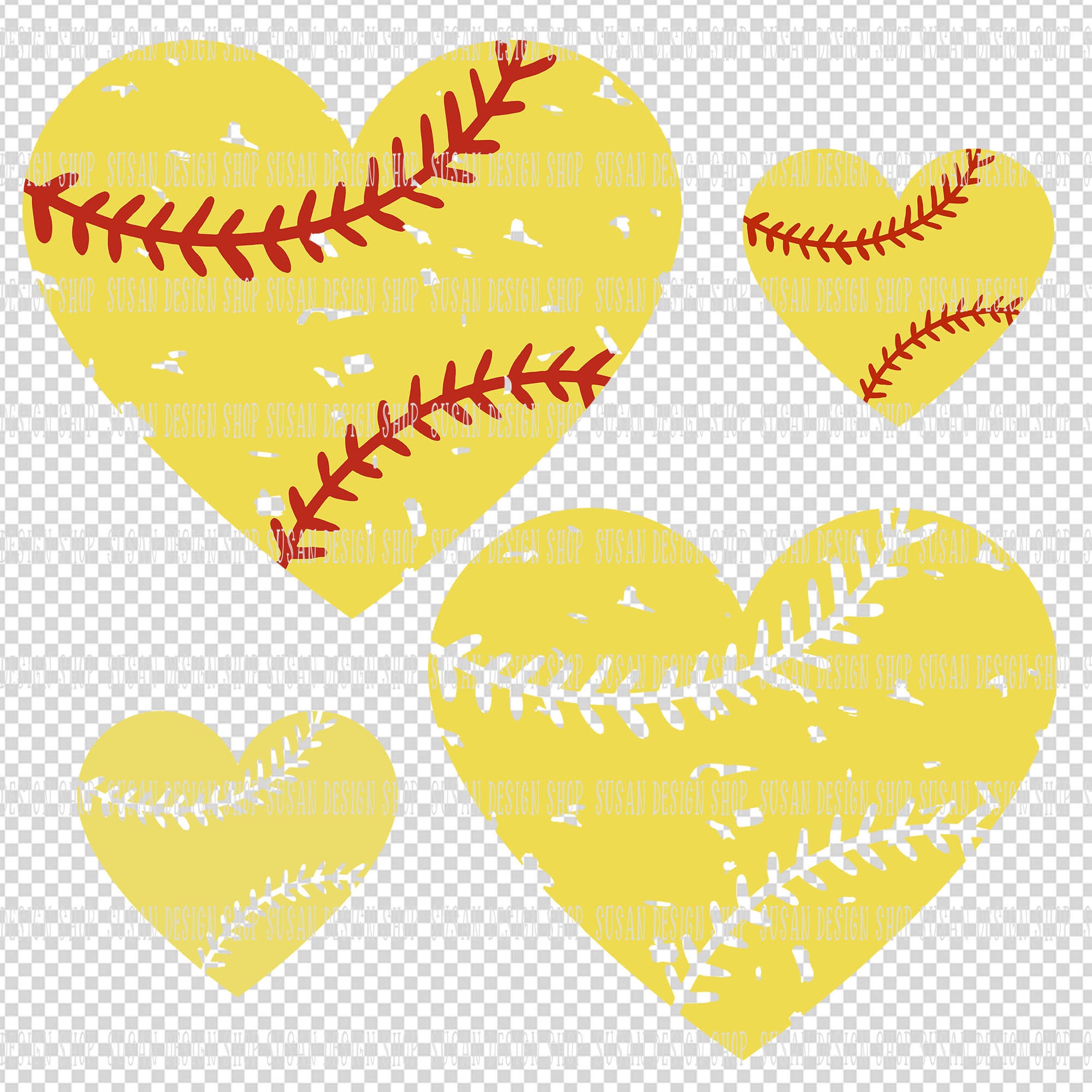 Distressed Softball Heart Svg Png Bundle for Girls Mom Grunge Etsy