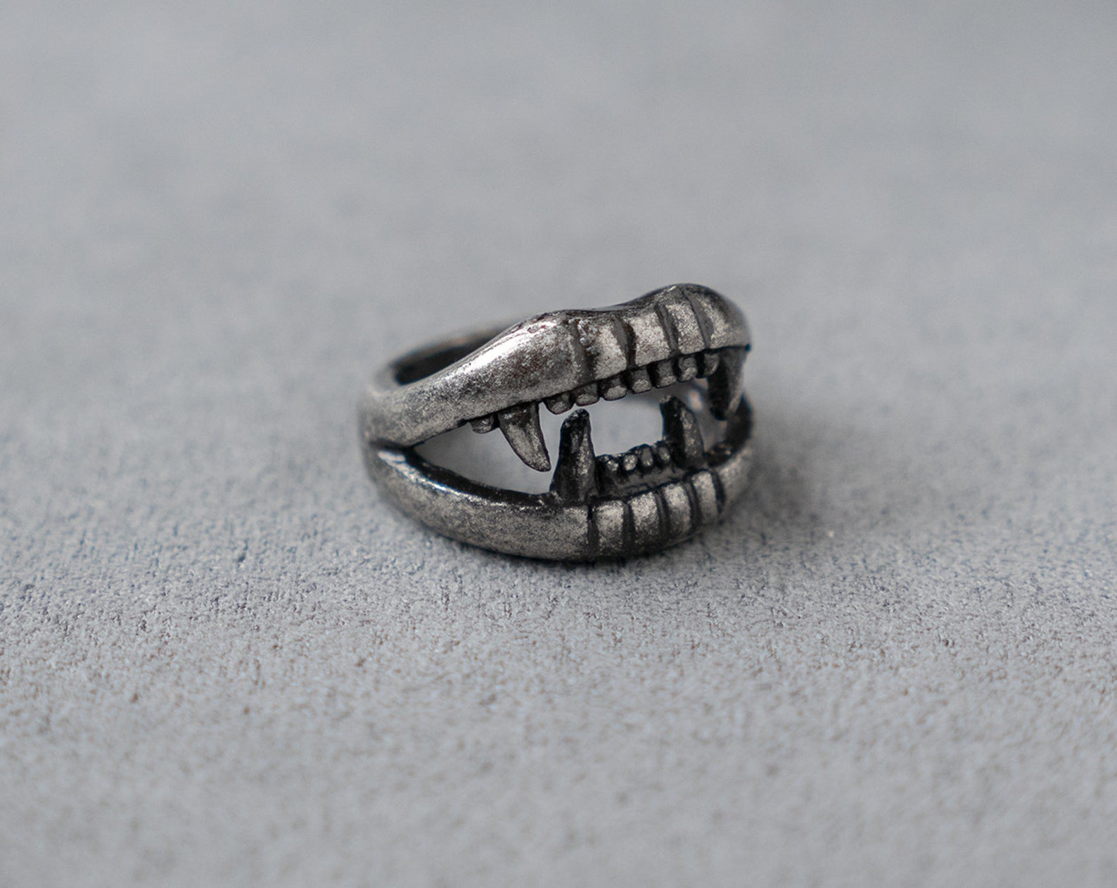 Vampire Teeth Ring Mouth Ring 316 Stainless Steel Gothic Etsy