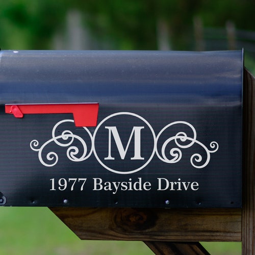 Mailbox Decal 10 Custom Personalized Vinyl Mailbox Decal Etsy
