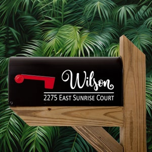 Personalized Mailbox Decal - Last Name and Address Decal - Mailbox Vinyl Decals - Mailbox Numbers
