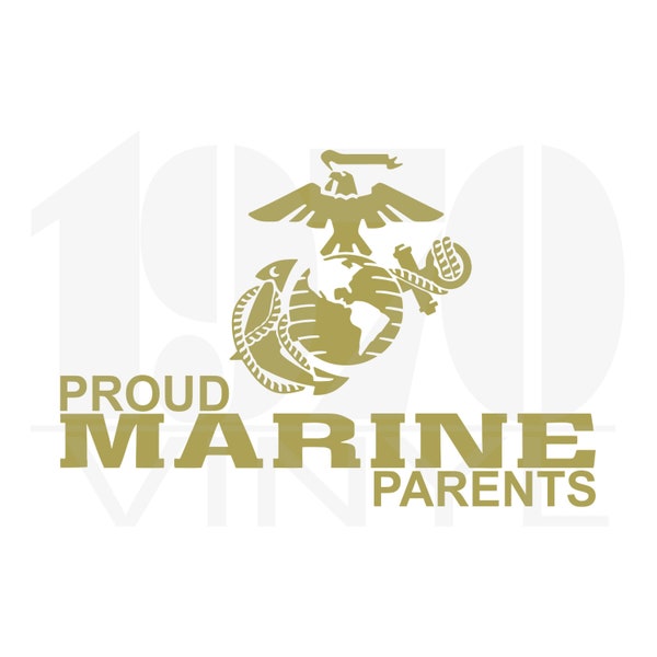 Proud Marine Parents Vinyl Decal - USMC Proud Parents Decal - Marine Corps - Semper Fi - Officially Licensed USMC Hobbyist #22099