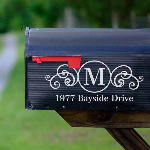 Personalized Mailbox Decal Address Decal Mailbox Vinyl Etsy