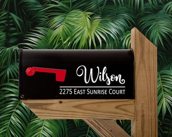Personalized Mailbox Decal: Last Name & Address Vinyl, House Number